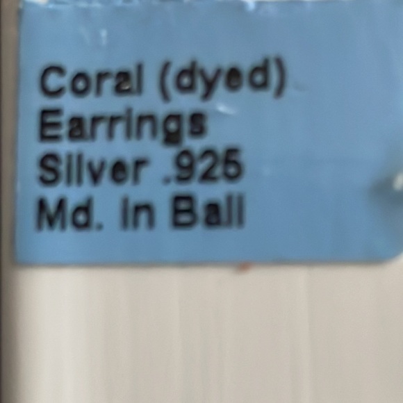 Sterling Silver red coral ring and earring set - Picture 7 of 11